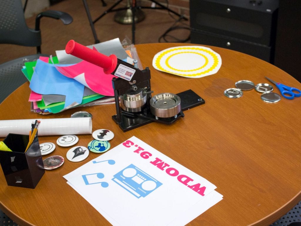 Table of supplies in Media Hub