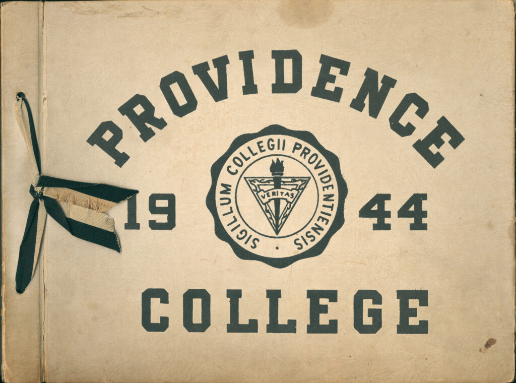 Cover of yearbook with the words Providence College and the date 1944